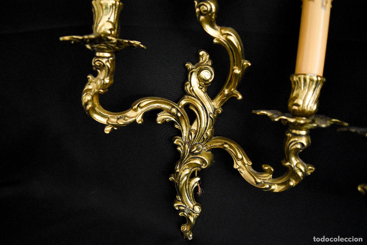 Antig&uuml;edades: Apliques de pared de bronce - Foto 6