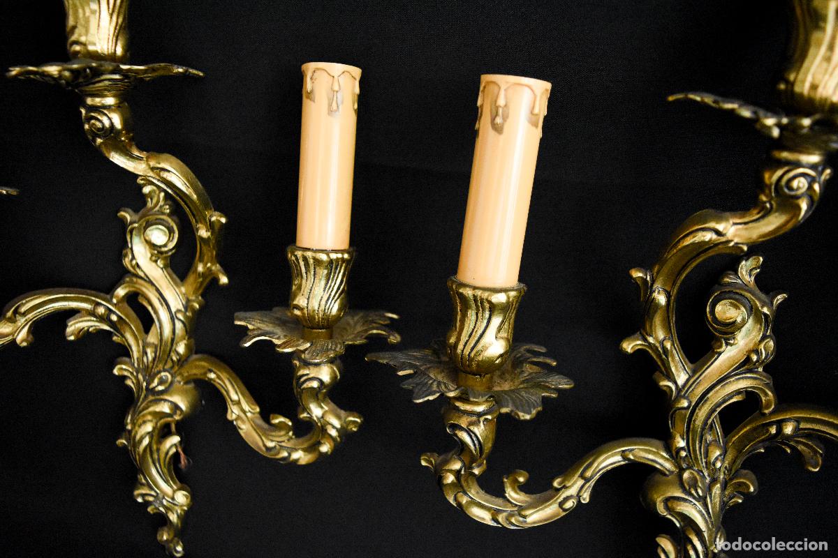 Antig&uuml;edades: Apliques de pared de bronce - Foto 7