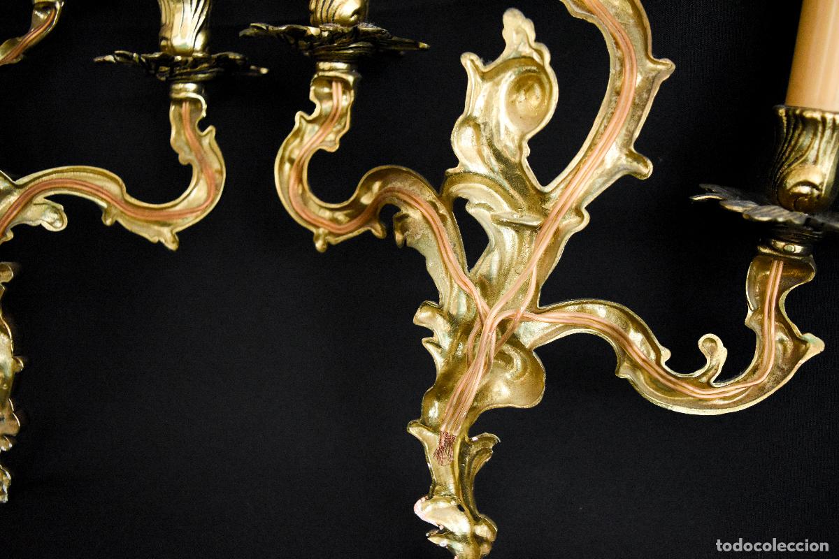Antig&uuml;edades: Apliques de pared de bronce - Foto 9