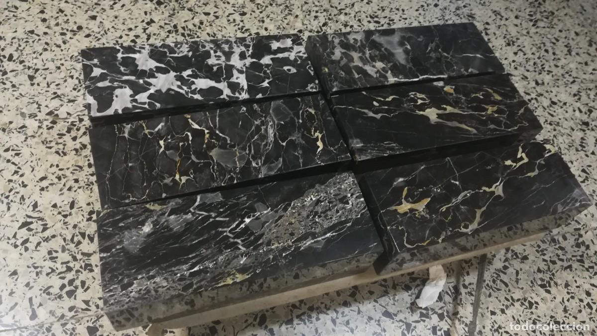 Antig&uuml;edades: BASE ALARGADA DE MARMOL NEGRO DE PORTORO - Foto 8
