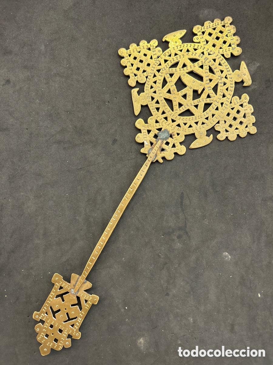 Antig&uuml;edades: Cruz Copta de bendiciones en bronce, Coptos - Foto 1
