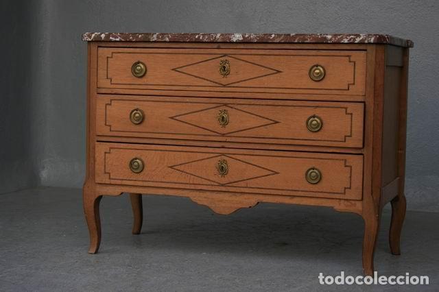 Antig&uuml;edades: Commode en ch&ecirc;ne clair d&eacute;poque Directoire - Foto 2