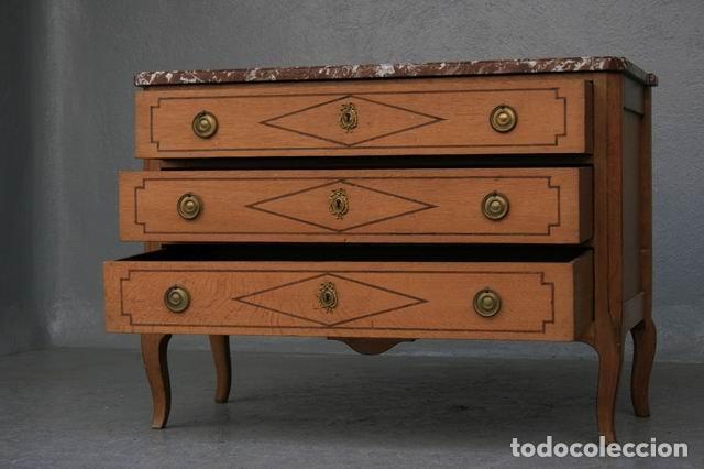 Antig&uuml;edades: Commode en ch&ecirc;ne clair d&eacute;poque Directoire - Foto 3