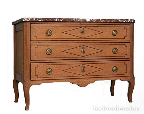 Antig&uuml;edades: Commode en ch&ecirc;ne clair d&eacute;poque Directoire - Foto 1
