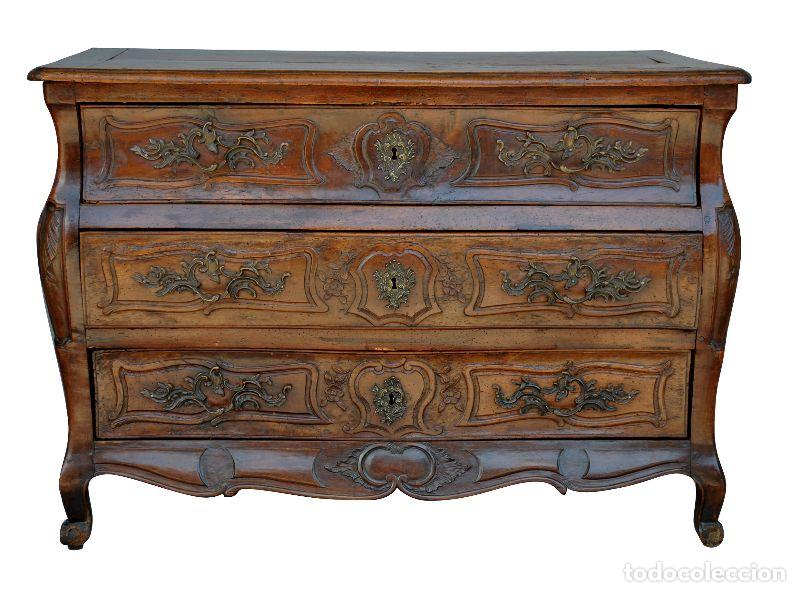 Antig&uuml;edades: Commode tombeau en noyer &eacute;poque XVIII&egrave;me - Foto 1