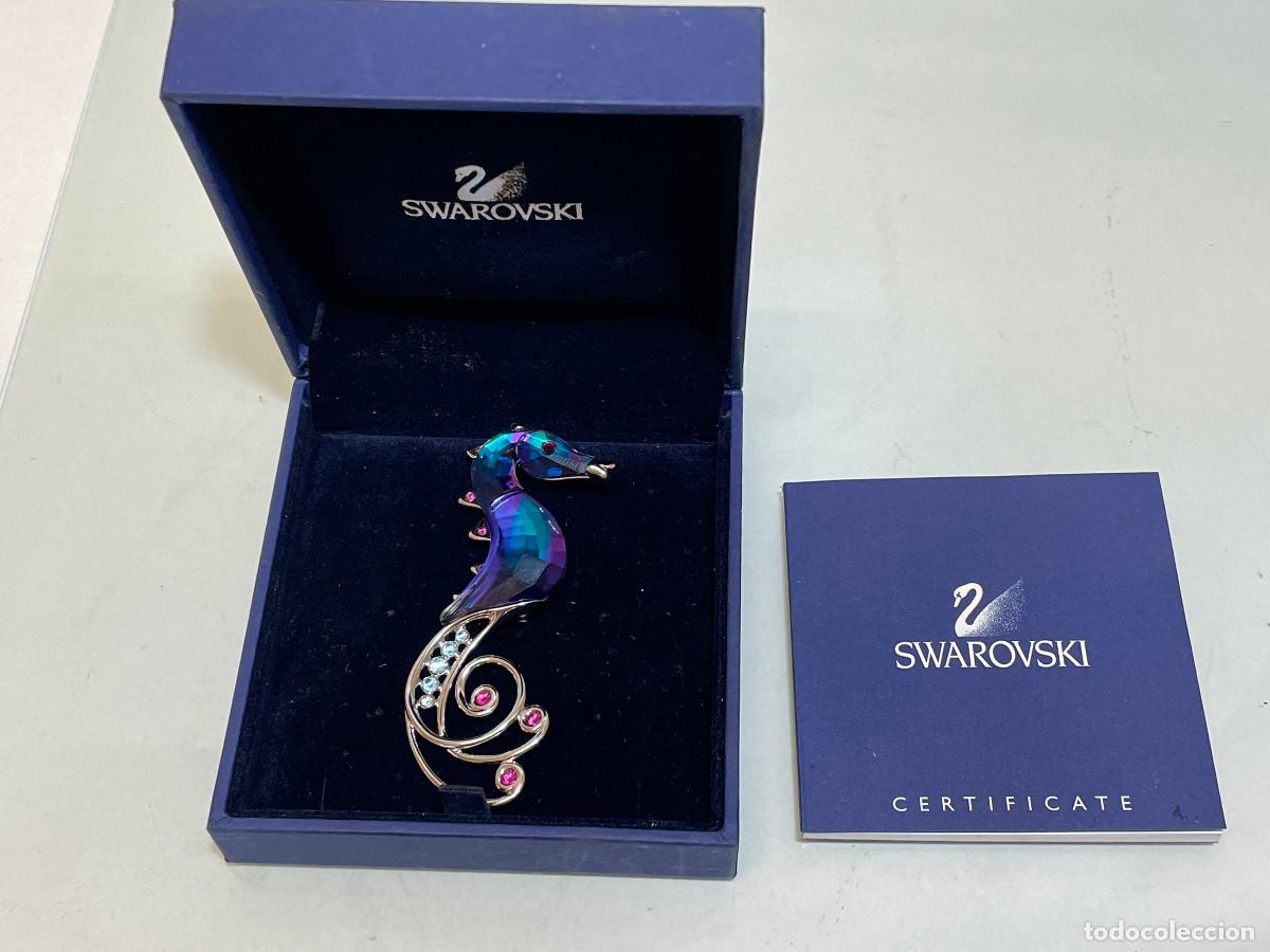 Antig&uuml;edades: BROCHE CABALLITO DE MAR SWAROVSKI - Foto 1