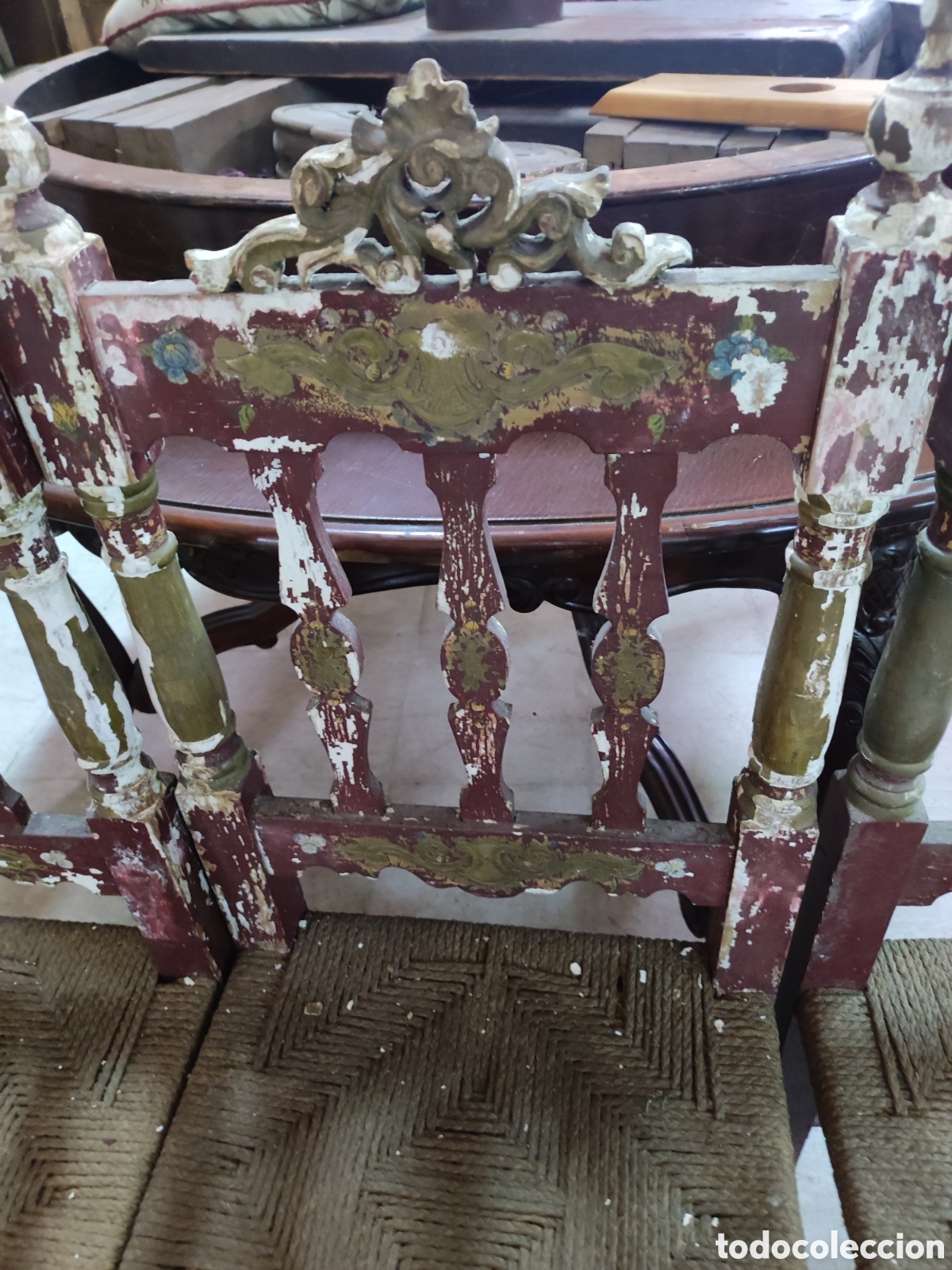 Antig&uuml;edades: 3 sillas antiguas para restaurar. - Foto 2