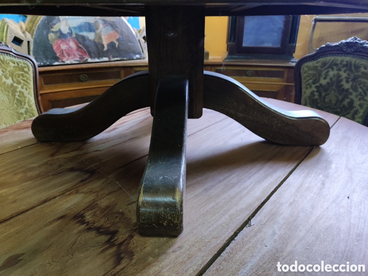 Antig&uuml;edades: Mesa baja roble octogonal - Foto 2