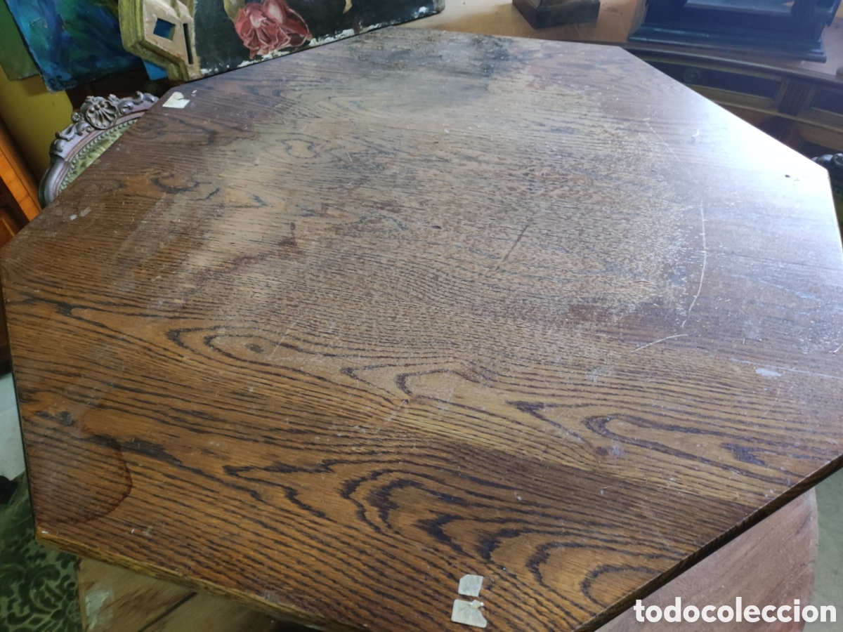 Antig&uuml;edades: Mesa baja roble octogonal - Foto 3