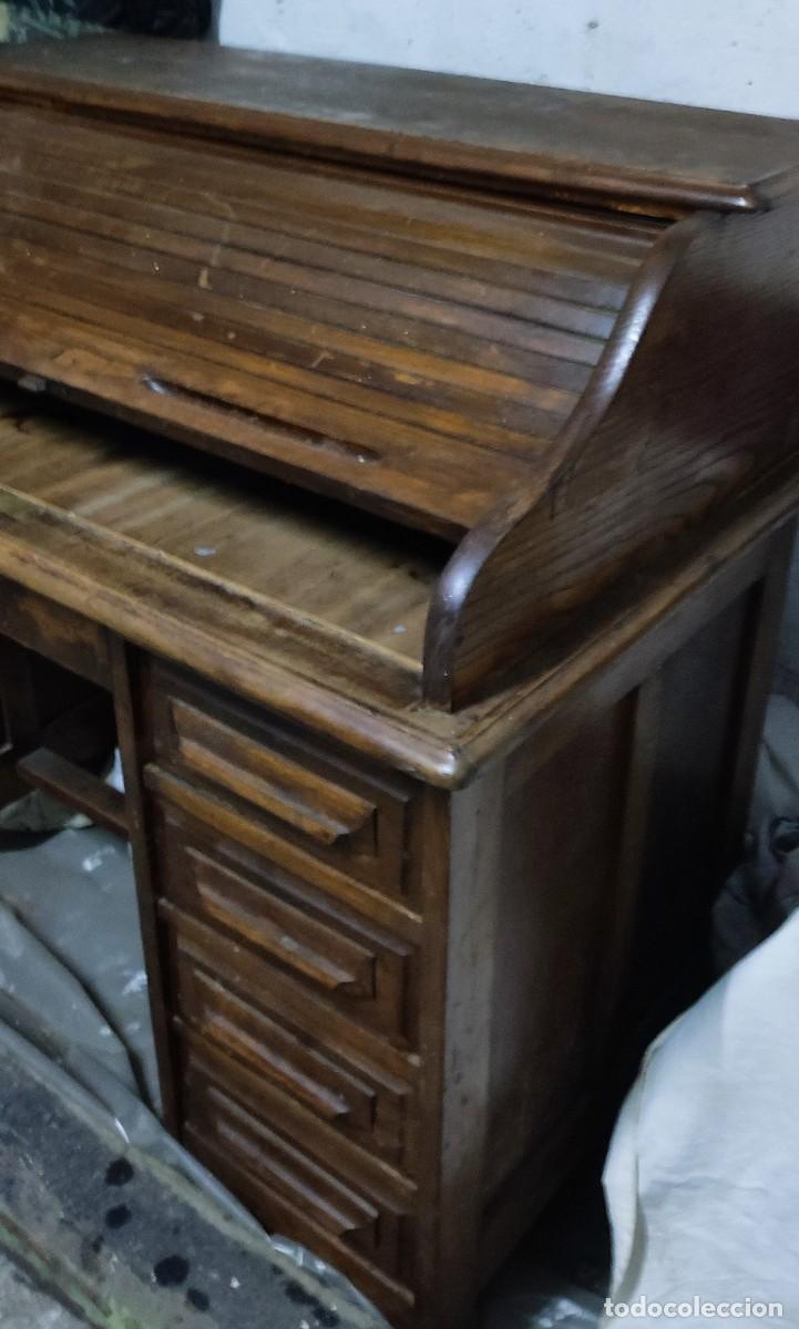Antig&uuml;edades: Secreter de persiana muy antiguo - Foto 2