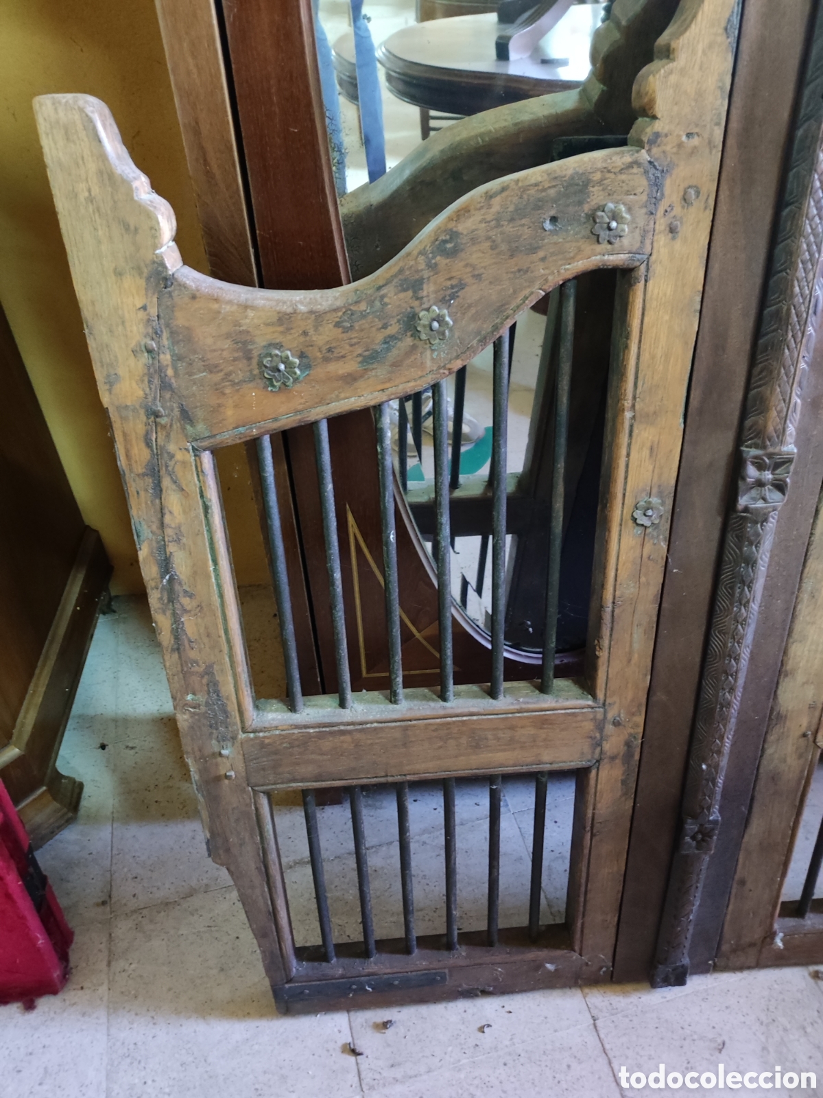 Antig&uuml;edades: Pareja puertas cabecero cama - Foto 3