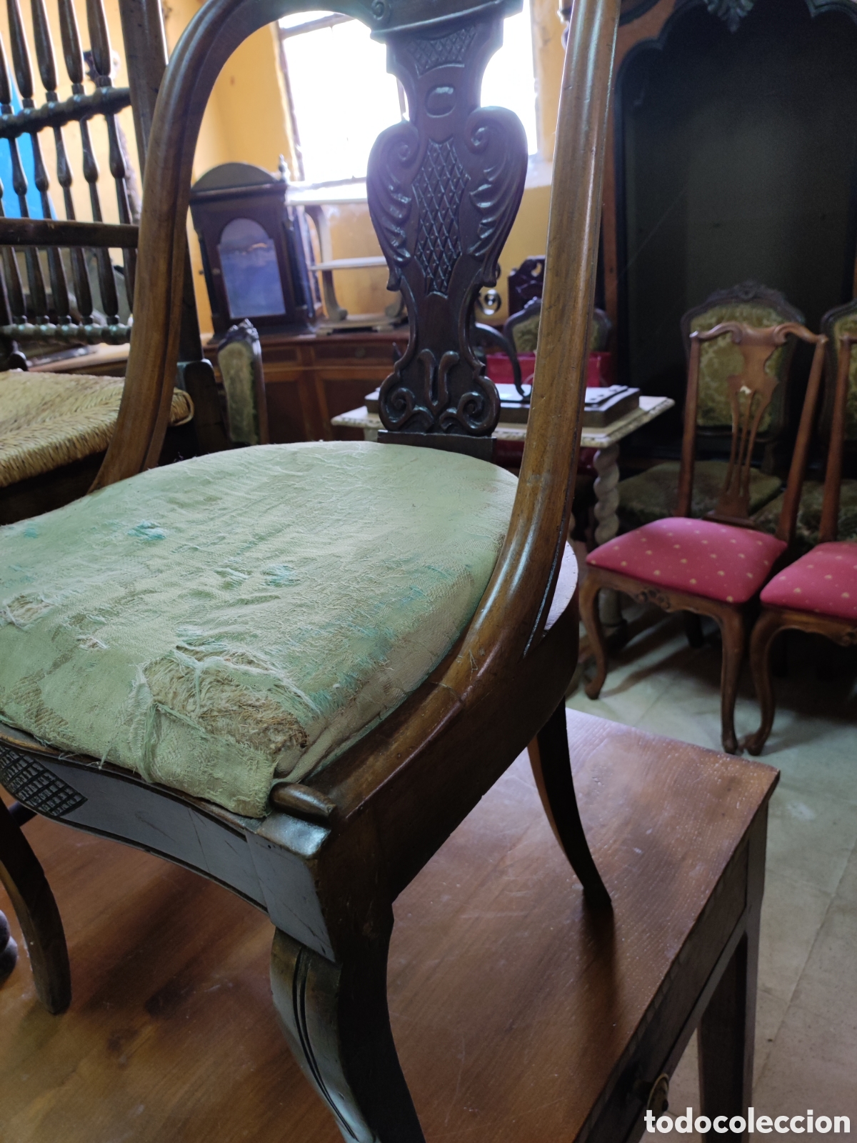 Antig&uuml;edades: Sill&oacute;n siglo XIX - Foto 4