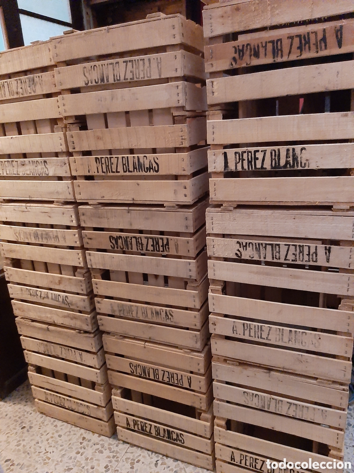 Antig&uuml;edades: Caja fruta de madera - Foto 4