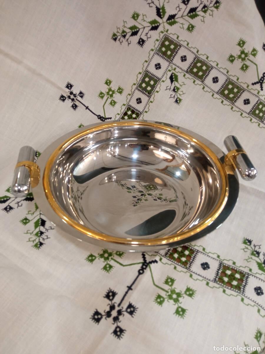 Antig&uuml;edades: Calienta plato de acero y oro - Foto 2