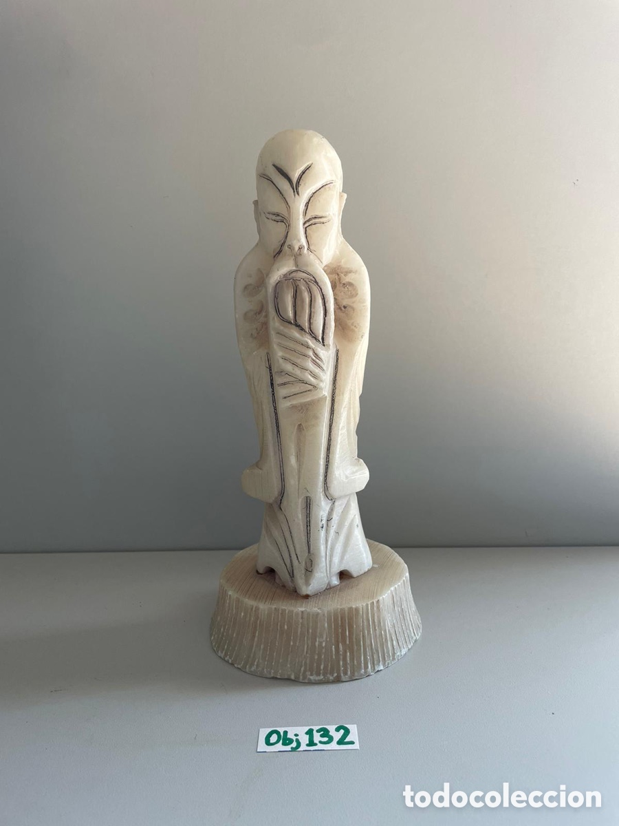 Antig&uuml;edades: Busto de alabastro japon&eacute;s - Foto 1