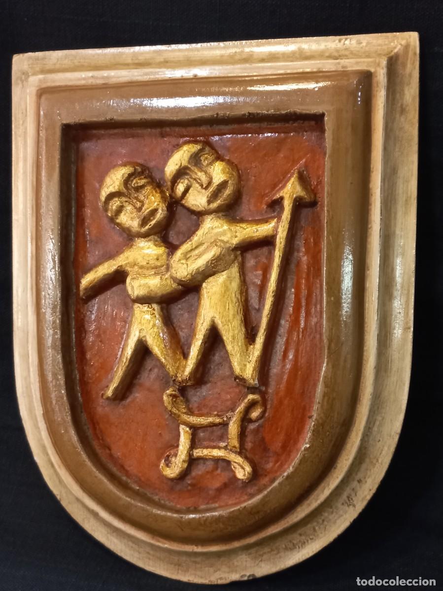 Antig&uuml;edades: RELIEVES-PANOPLIA &uml;12 hor&oacute;scopos&uml; madera - Foto 7