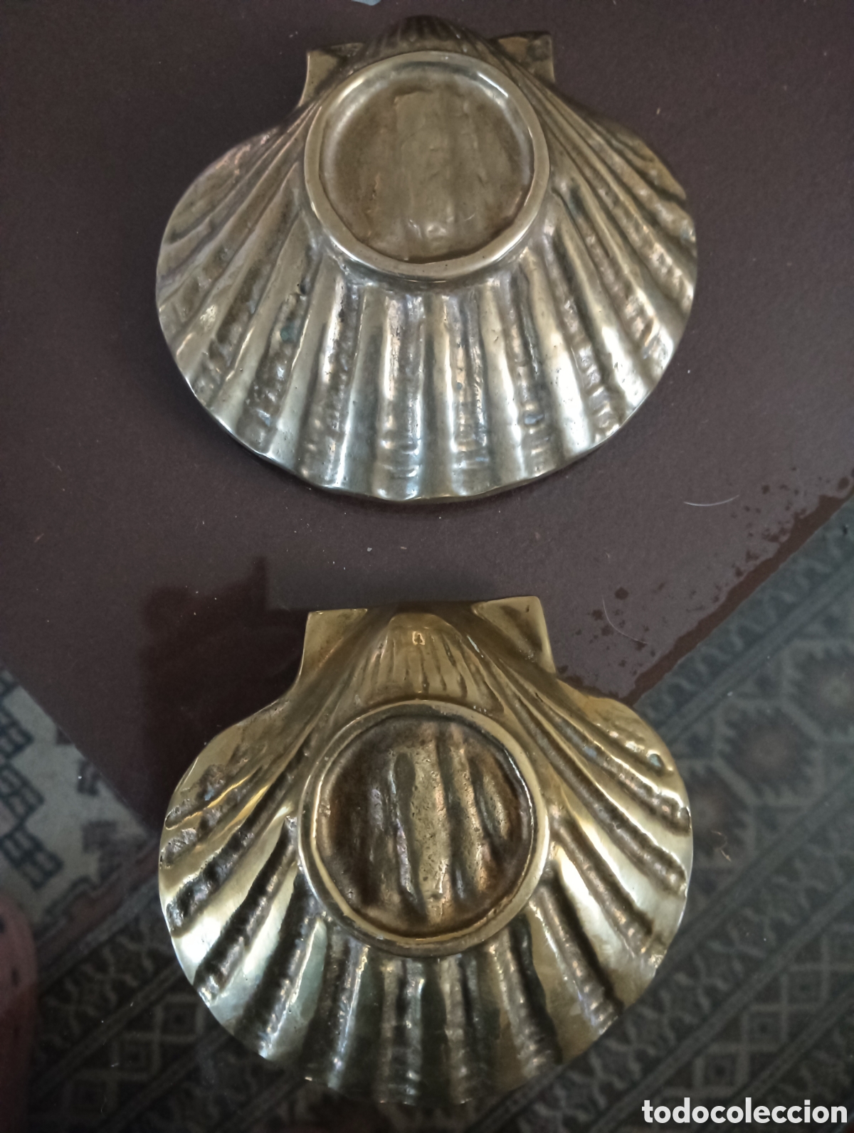 Antig&uuml;edades: 2 Conchas de bronce - Foto 5