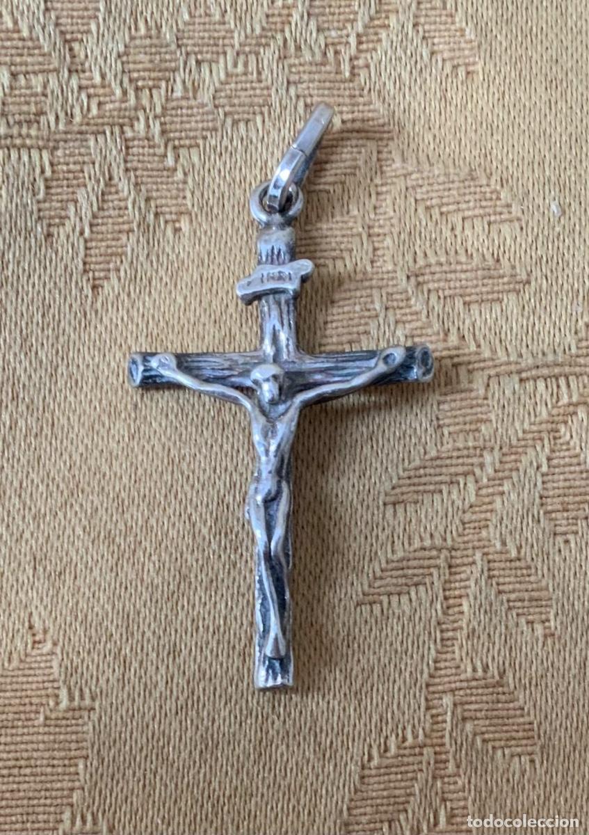 Antig&uuml;edades: COLGANTE CRUZ DE PLATA - Foto 2