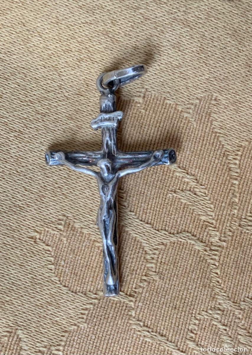 Antig&uuml;edades: COLGANTE CRUZ DE PLATA - Foto 4