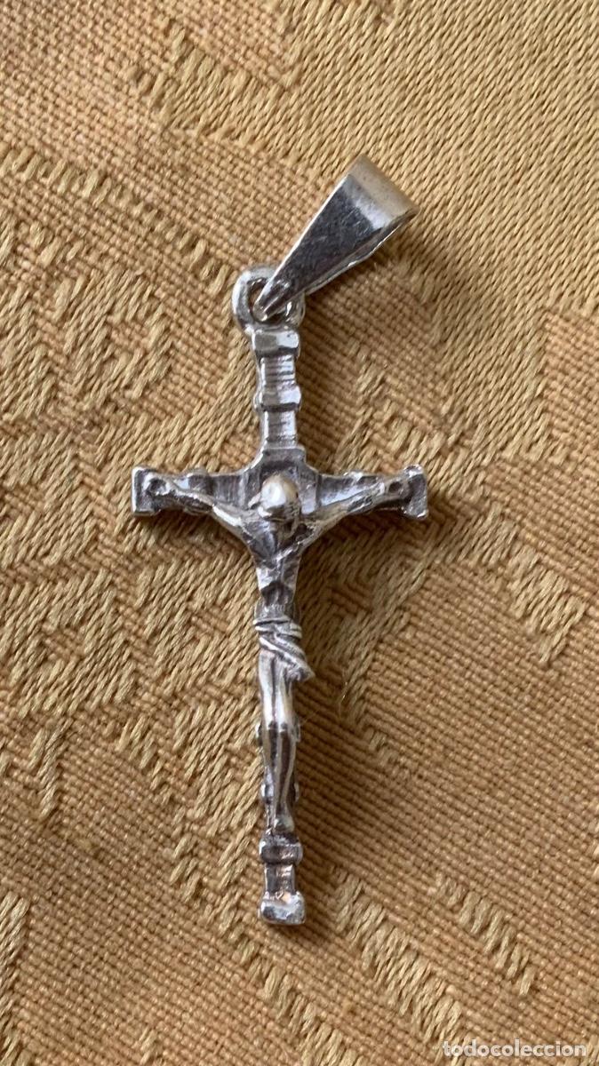 Antig&uuml;edades: COLGANTE CRUZ DE PLATA - Foto 2