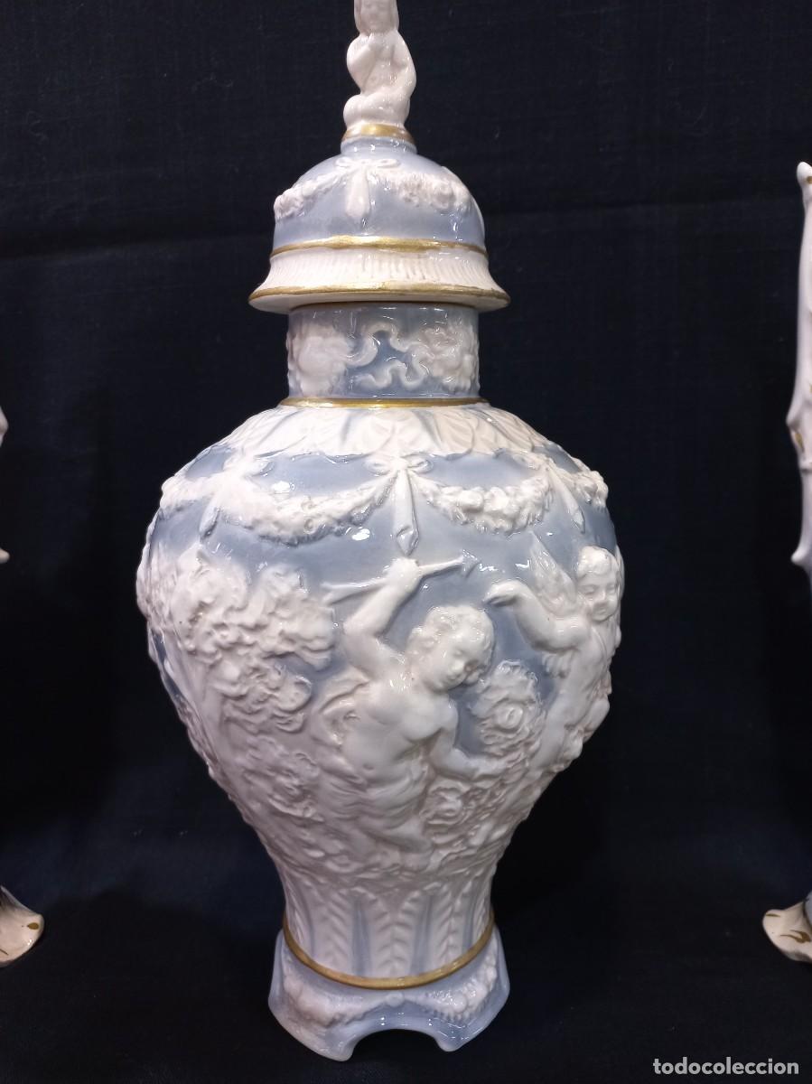 Antig&uuml;edades: TIBOR Y &Aacute;NFORAS (CAPODIMONTE) azul - Foto 2