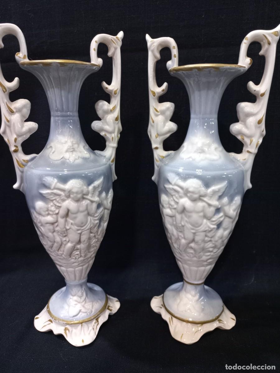 Antig&uuml;edades: TIBOR Y &Aacute;NFORAS (CAPODIMONTE) azul - Foto 3