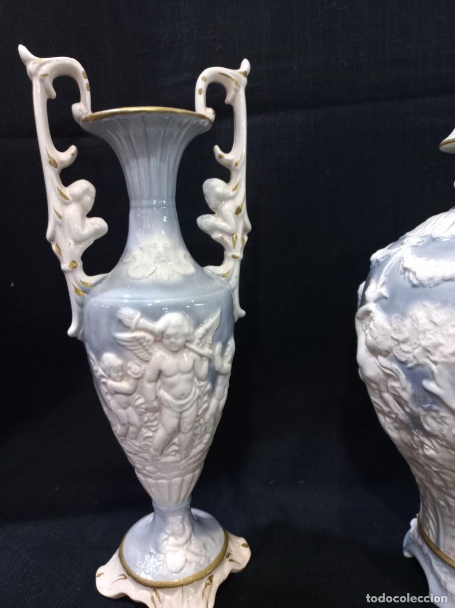 Antig&uuml;edades: TIBOR Y &Aacute;NFORAS (CAPODIMONTE) azul - Foto 4