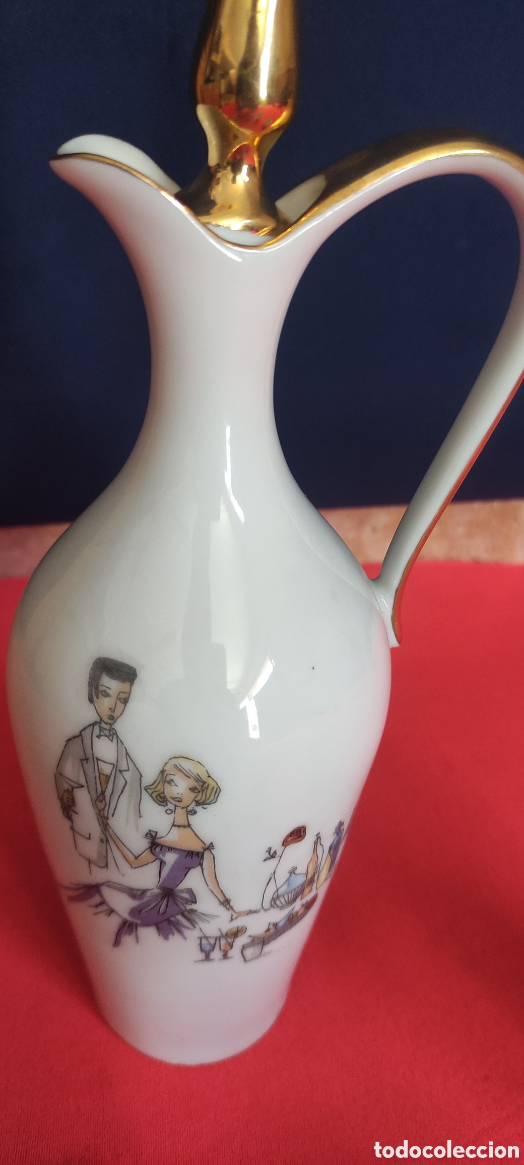 Antig&uuml;edades: JUEGO DE LICORERA Y VASOS - Foto 6