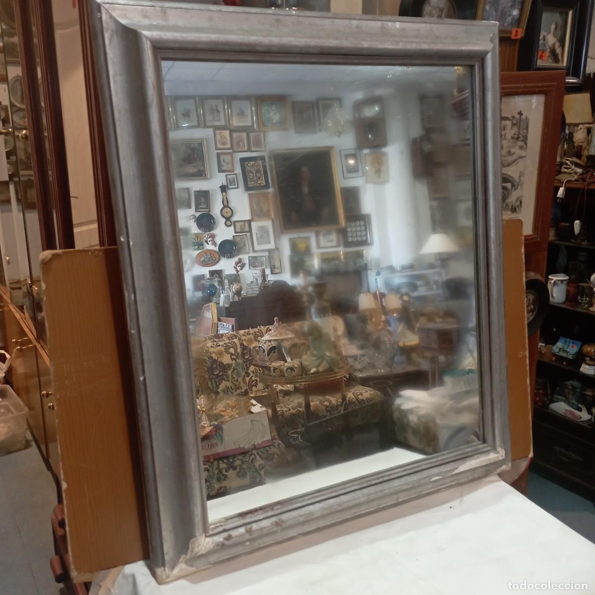 Antig&uuml;edades: espejo madera plateado - Foto 1