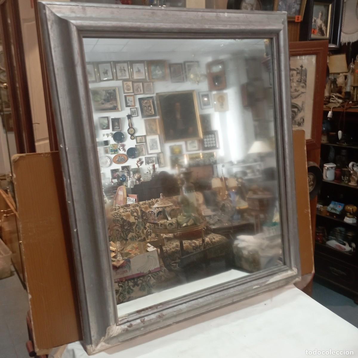 Antig&uuml;edades: espejo madera plateado - Foto 2