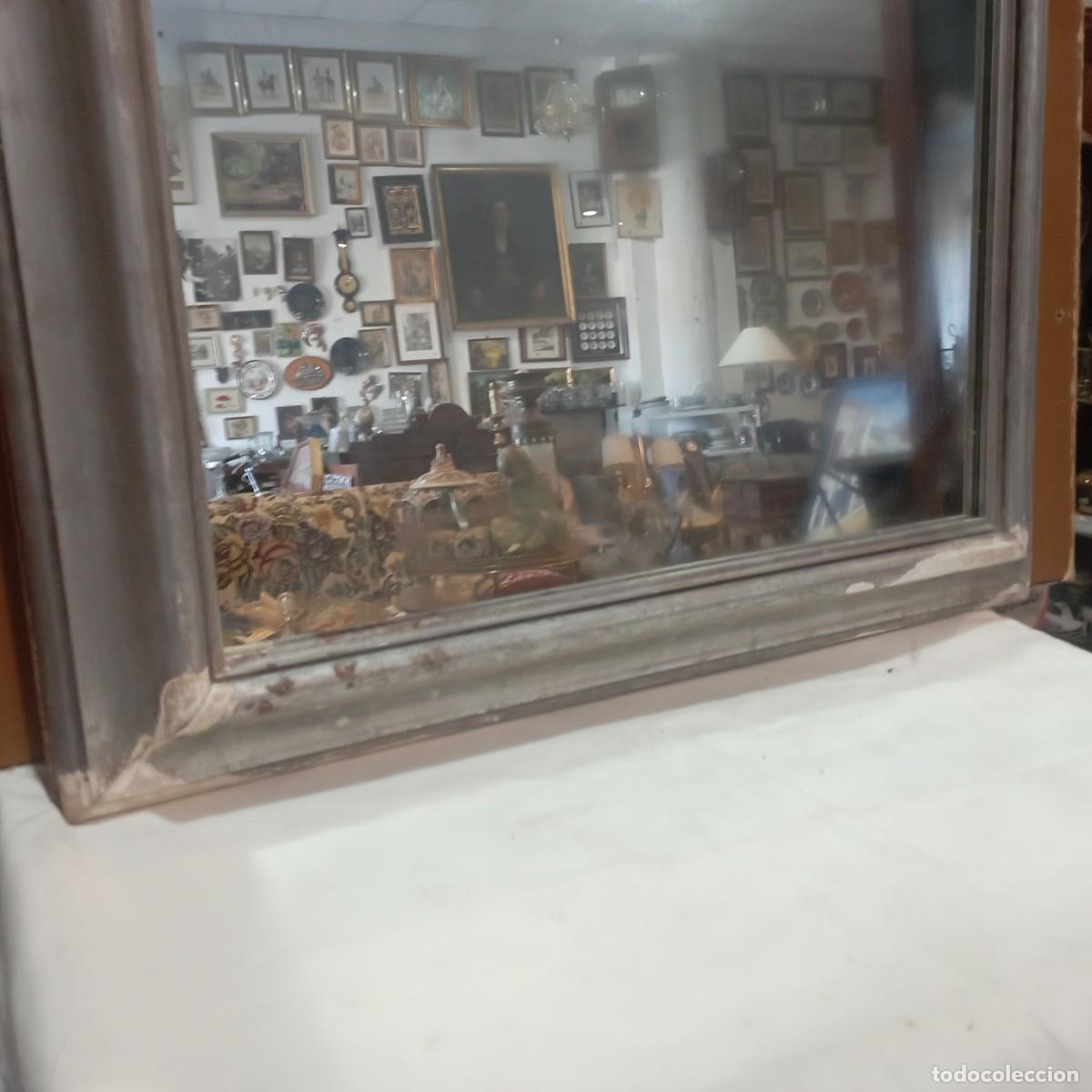 Antig&uuml;edades: espejo madera plateado - Foto 3
