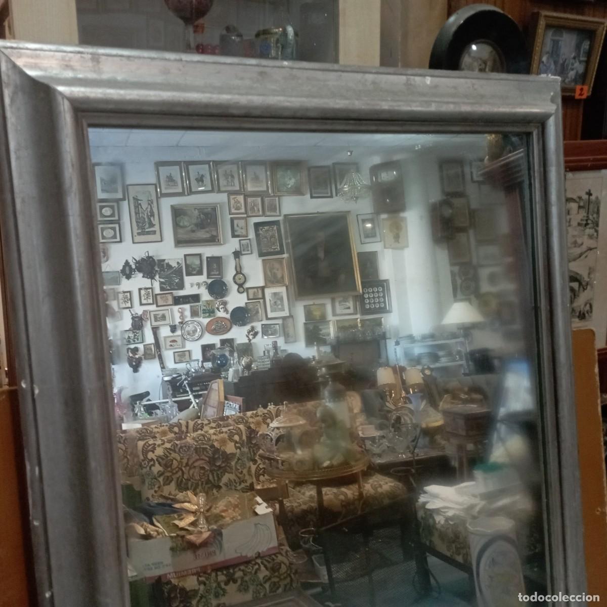 Antig&uuml;edades: espejo madera plateado - Foto 5