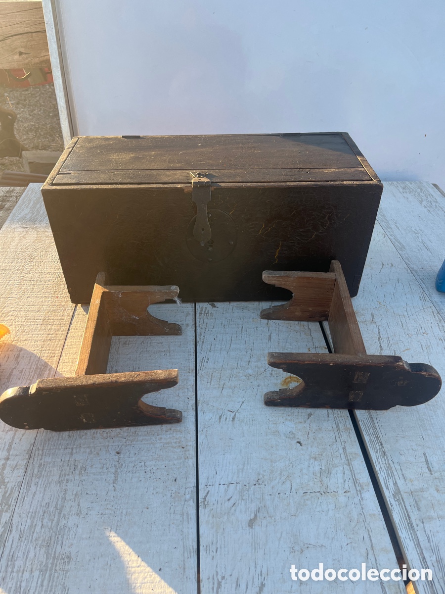 Antig&uuml;edades: Antigua caja de madera - Foto 5