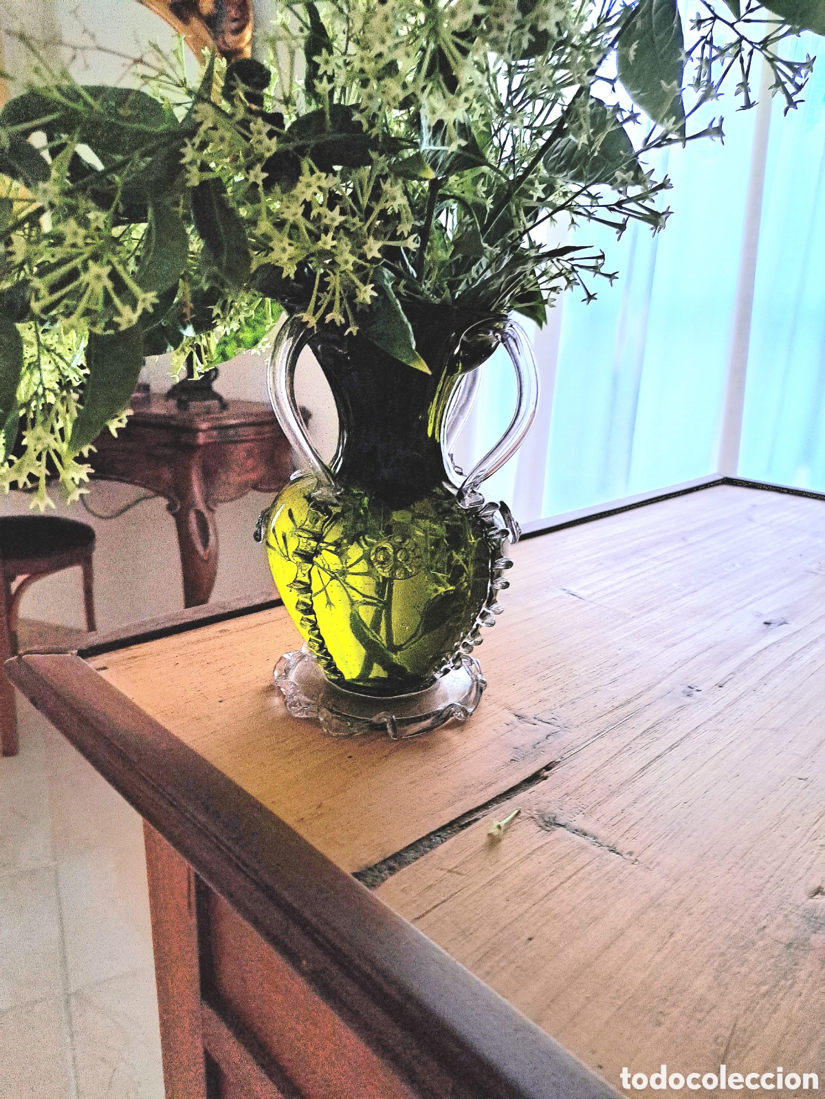 Antig&uuml;edades: Jarr&oacute;n florero vidrio mallorqu&iacute;n - Foto 1