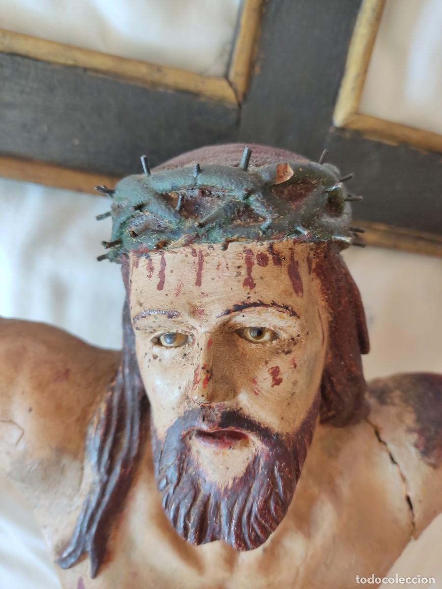 Antig&uuml;edades: Excepcional Jesucristo de madera policromada - Foto 29