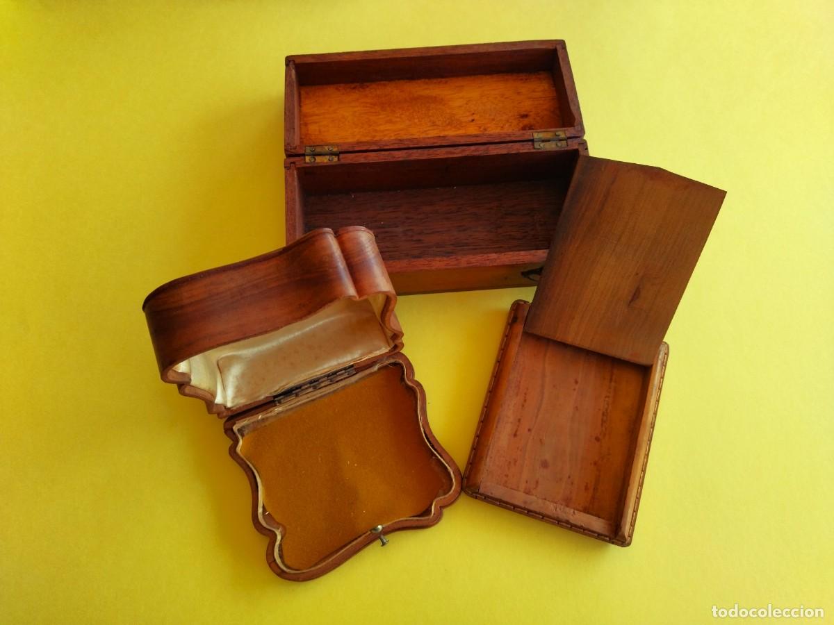 Antig&uuml;edades: 3 CAJAS DE MADERA MUY ANTIGUAS - Foto 2