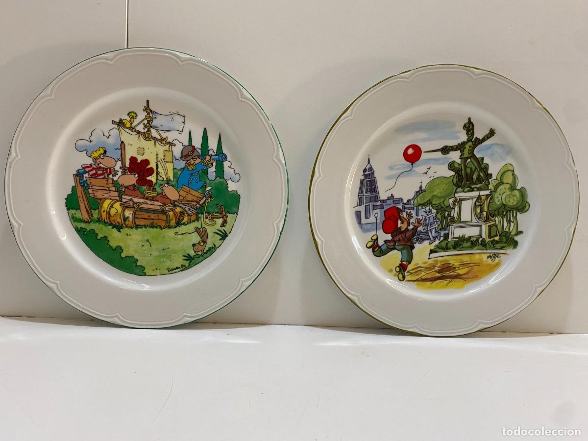 Antig&uuml;edades: 2 PLATOS CER&Aacute;MICOS ED.LIMITADA C.ROMEU Y MINGOTE - Foto 1
