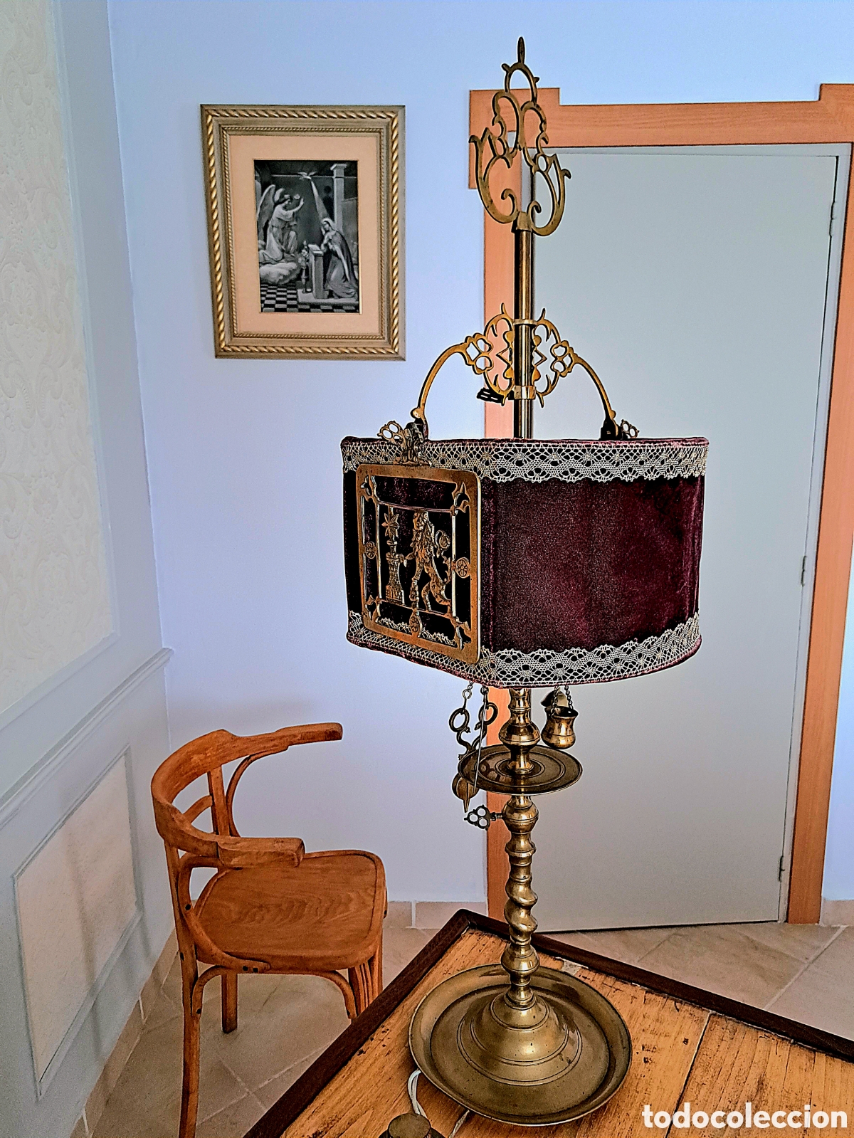 Antig&uuml;edades: Velon de aceite original del xix - Foto 3