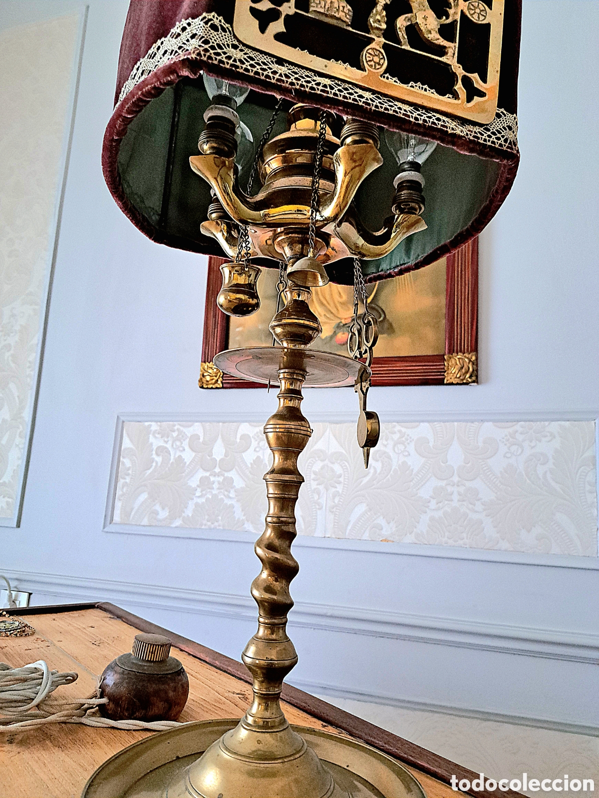Antig&uuml;edades: Velon de aceite original del xix - Foto 1