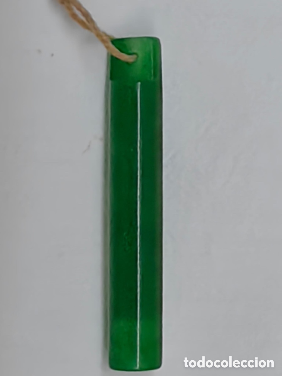 Antig&uuml;edades: Ca&ntilde;a de jade verde chino - Foto 1