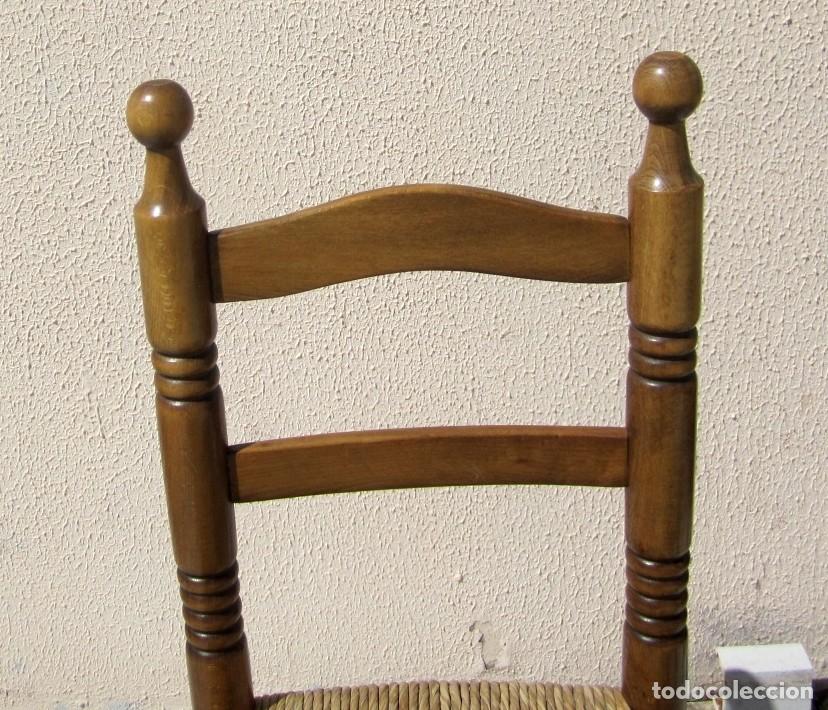 Antig&uuml;edades: 9 sillas rusticas asiento de enea SXX - Foto 6