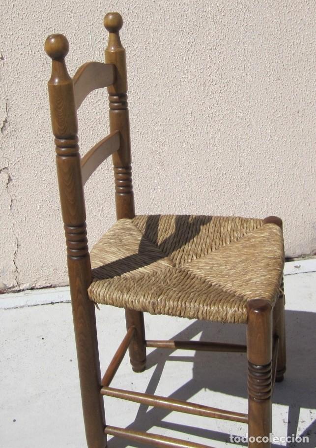 Antig&uuml;edades: 9 sillas rusticas asiento de enea SXX - Foto 7