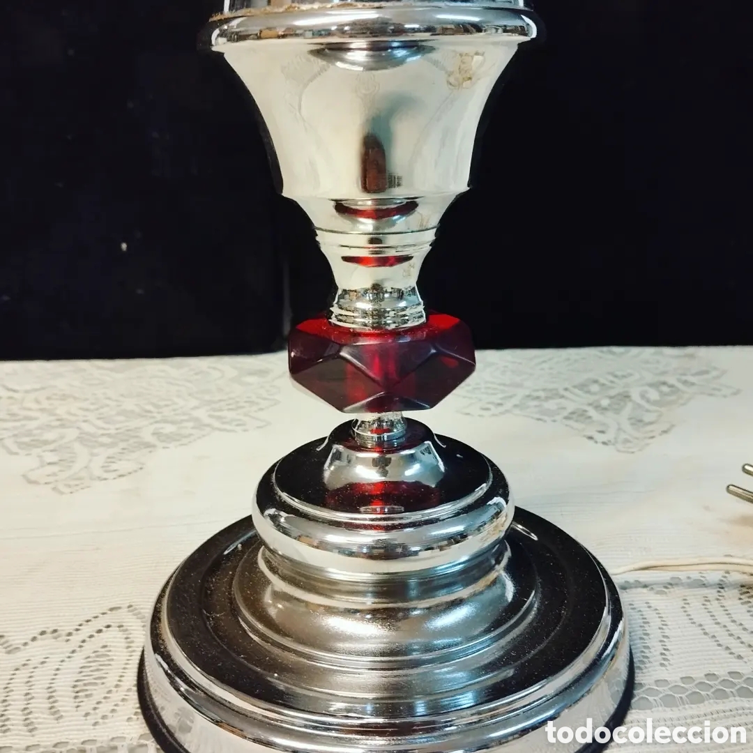 Antig&uuml;edades: L&aacute;mpara de mesa - Foto 6