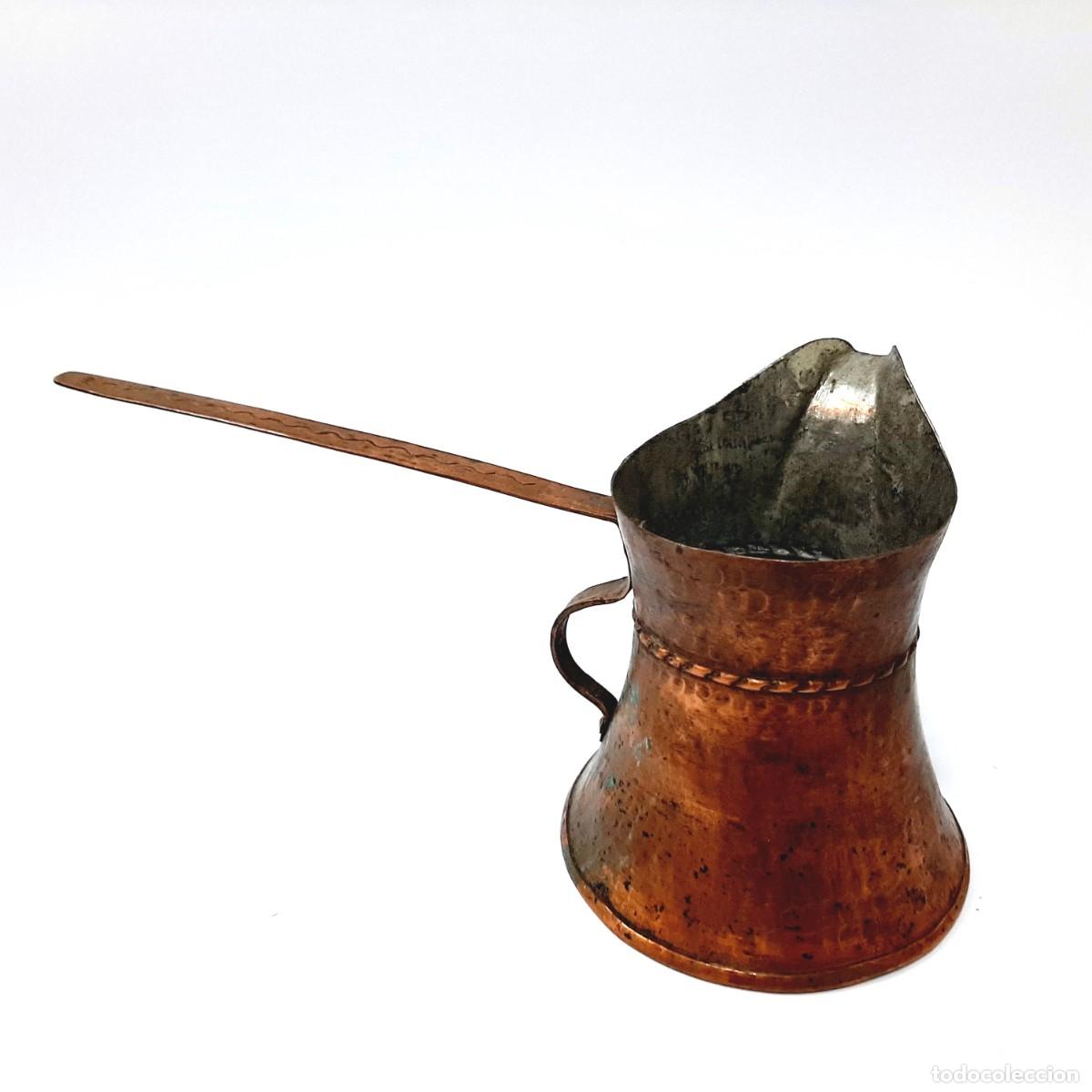 Antig&uuml;edades: Cafetera turca vintage de cobre(10.3) - Foto 5