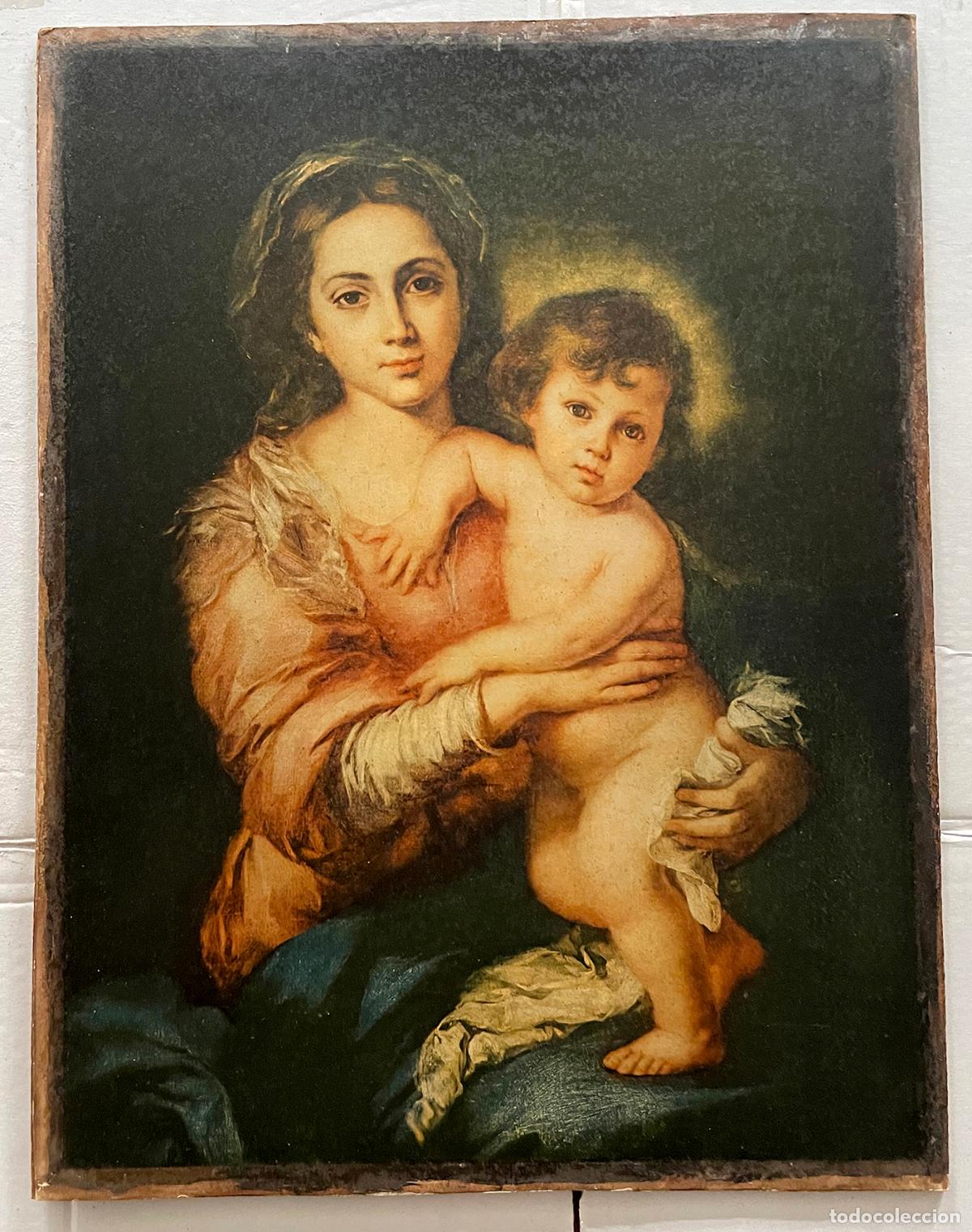 Antig&uuml;edades: V&iacute;rgen Mar&iacute;a del Pa&ntilde;uelo de Murillo poster - Foto 1