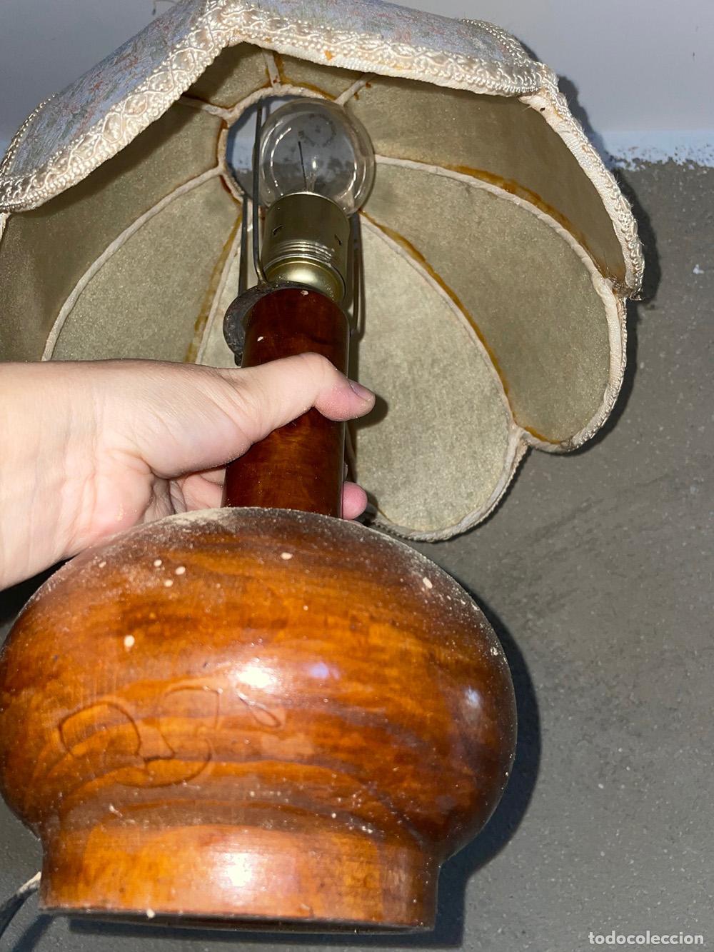 Antig&uuml;edades: L&aacute;mparas de mesa madera antiguas - Foto 4