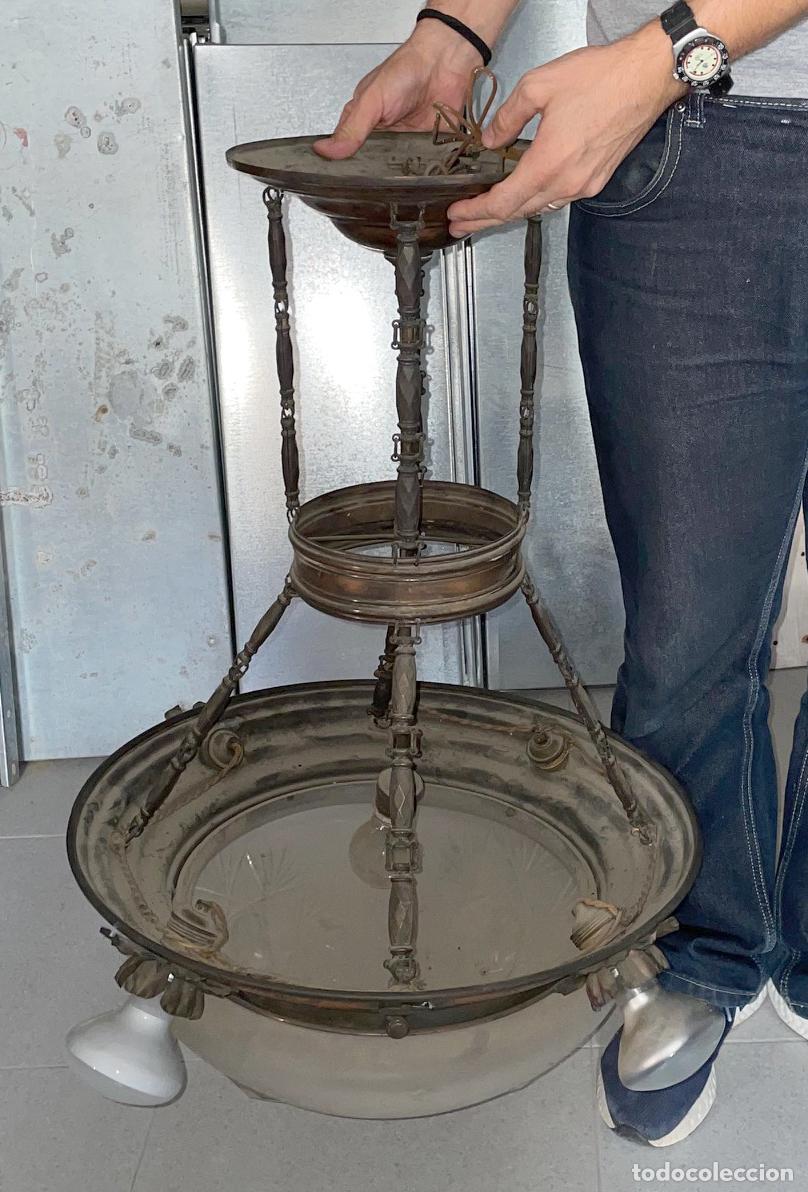 Antig&uuml;edades: L&aacute;mpara de techo modernista - Foto 4