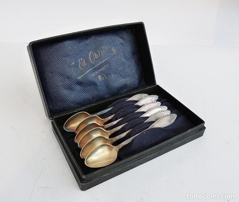 Antig&uuml;edades: Juego de 6 cucharitas de plata - Foto 1