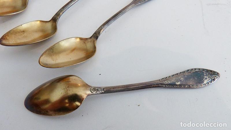 Antig&uuml;edades: Juego de 6 cucharitas de plata - Foto 5