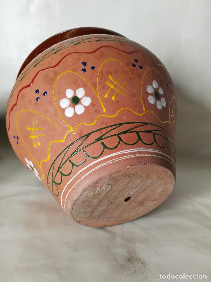Antig&uuml;edades: macetero de ceramica vidriada - Foto 6